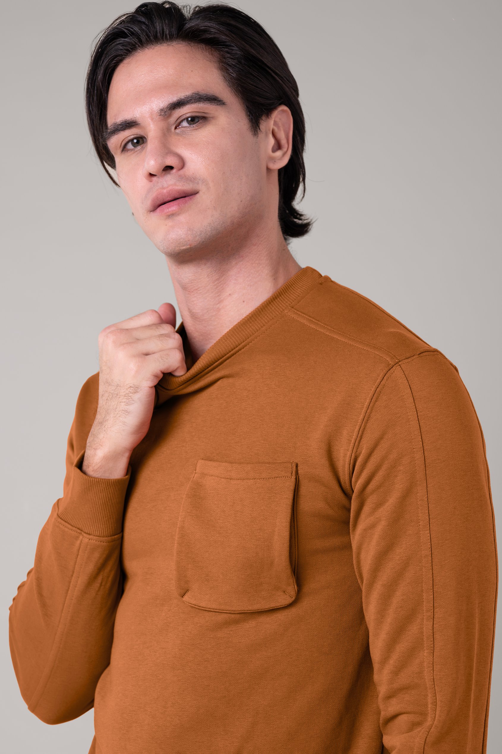 Long Sleeve Front Pocket Sweatshirt