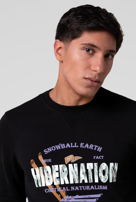 Mens Black Hibernation Sweatshirt