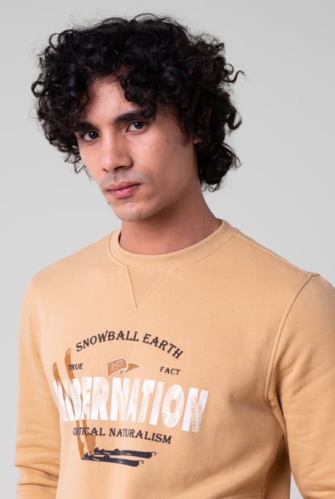Mens Orange Hibernation Sweatshirt