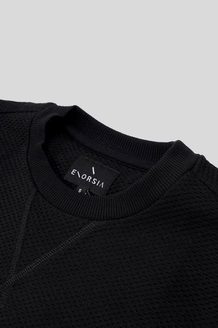 Mens Crew Neck Design Rib Sweatshirt
