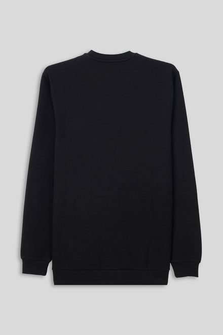 Mens Crew Neck Design Rib Sweatshirt