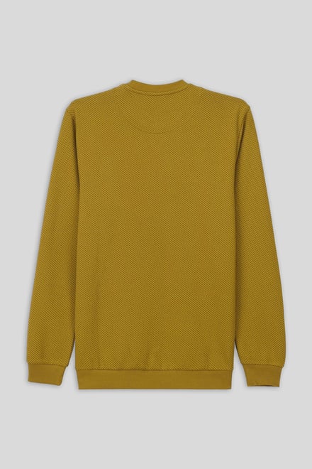 Mens Crew Neck Design Rib Sweatshirt