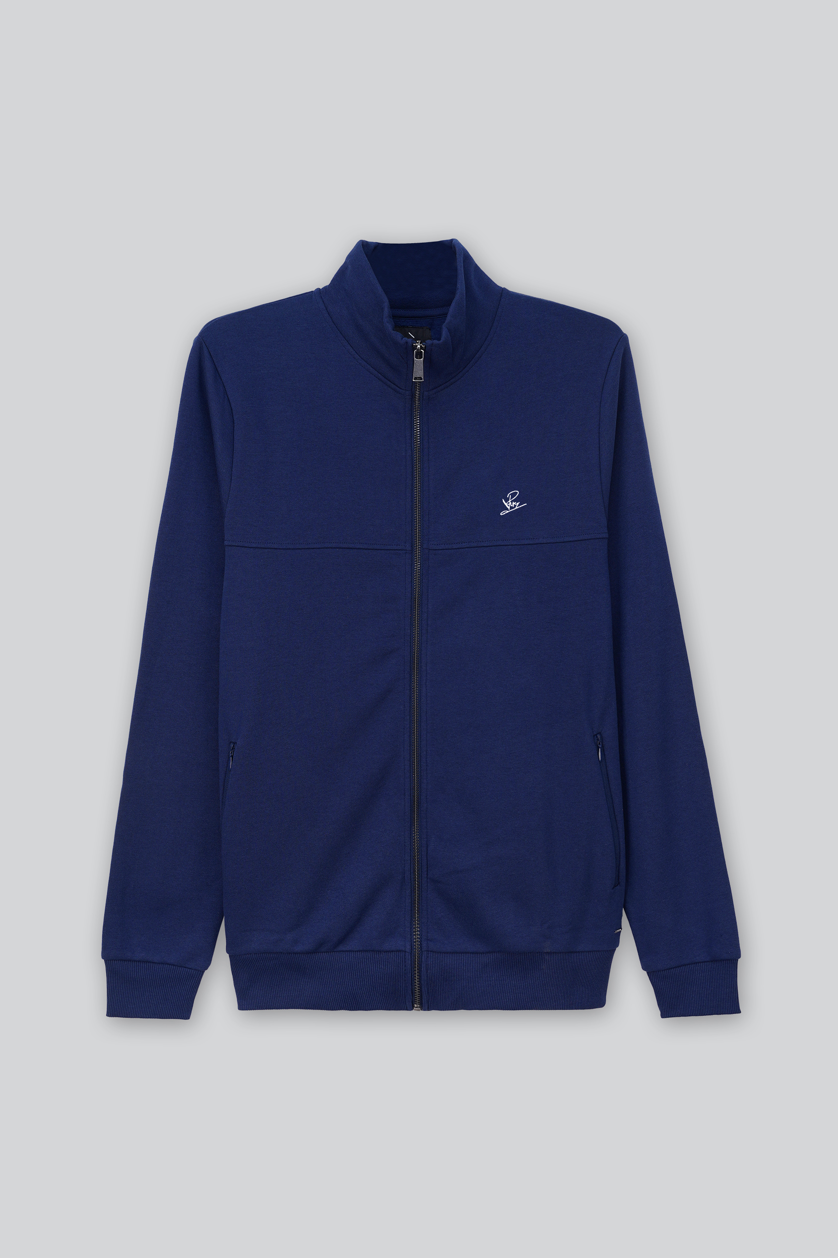 Mens Zip-Up Mock Neck Sweatshirt