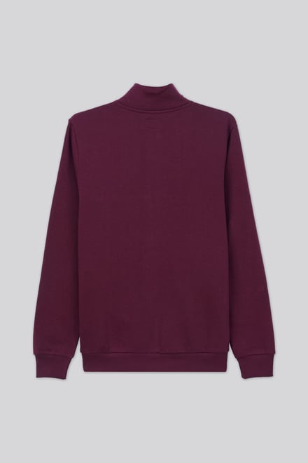 Mens Zip-Up Mock Neck Sweatshirt
