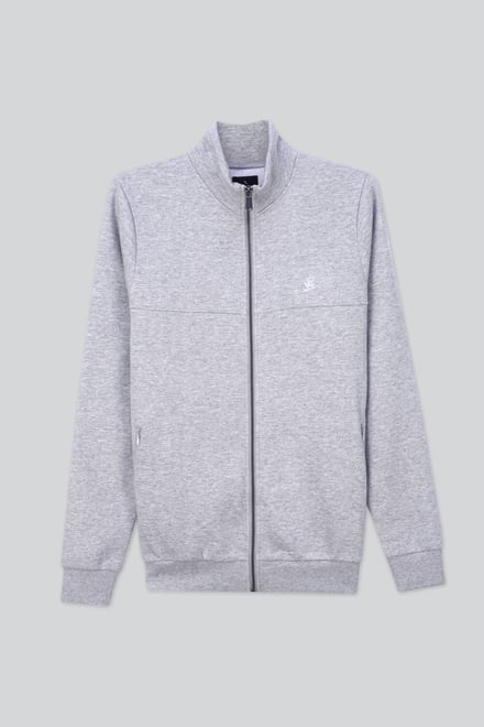 Mens Zip-Up Mock Neck Sweatshirt