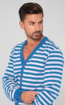 Striped V-neck Button Front Cardigan