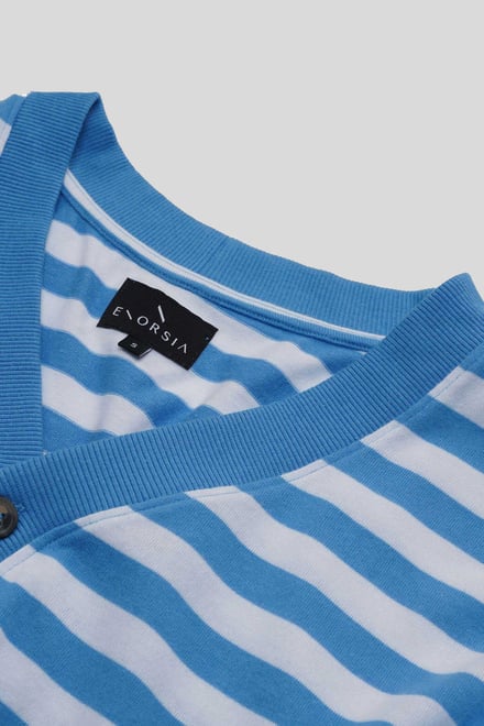 Striped V-neck Button Front Cardigan