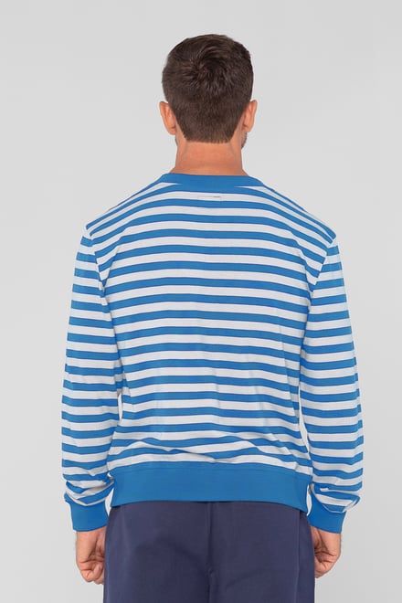 Striped V-neck Button Front Cardigan