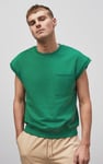 Crew Neck Sleeveless Sweatshirt