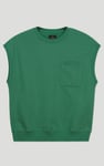 Crew Neck Sleeveless Sweatshirt