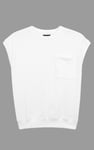 Crew Neck Sleeveless Sweatshirt