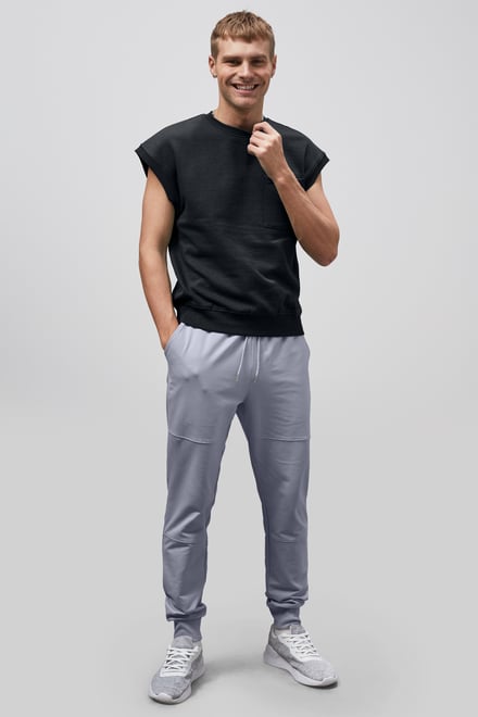 Crew Neck Sleeveless Sweatshirt