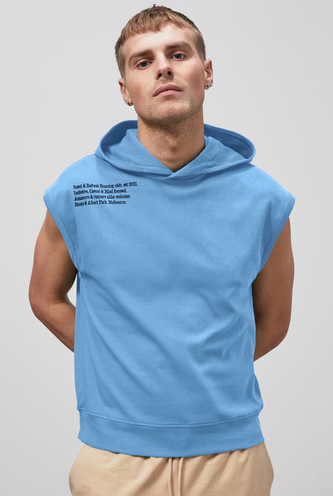 White Contrast Printed Hoodie