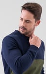 Crew Neck Colour Block Sweatshirt