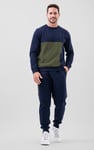 Crew Neck Colour Block Sweatshirt
