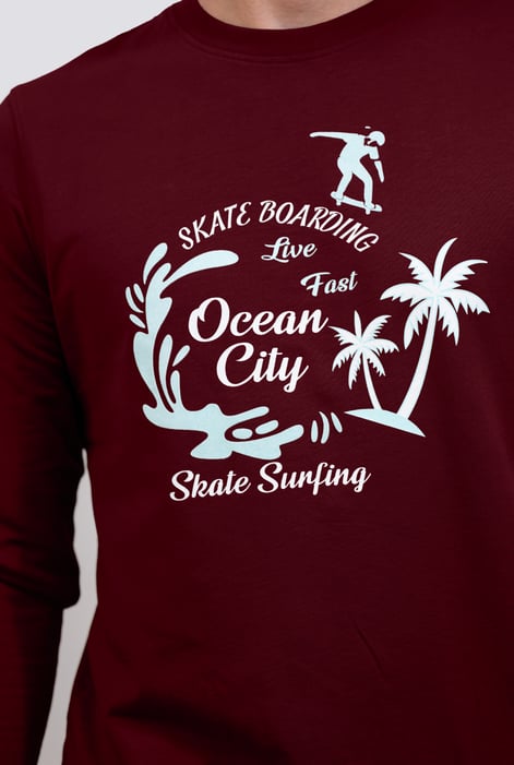 Red Paradise Surf Sweatshirt