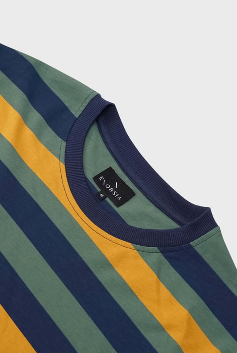 Mens Navy Classic Print Stripe Sweatshirt