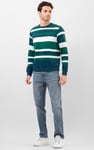 Mens Classic Print Stripe Sweatshirt