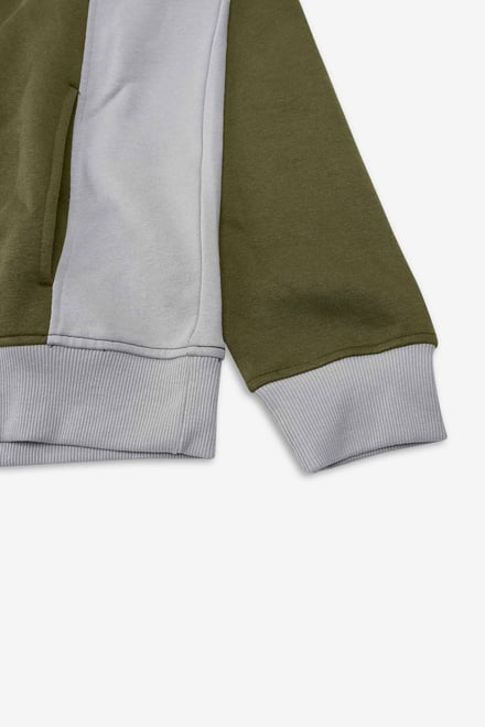Mens Flock Print Overhead Hoodie