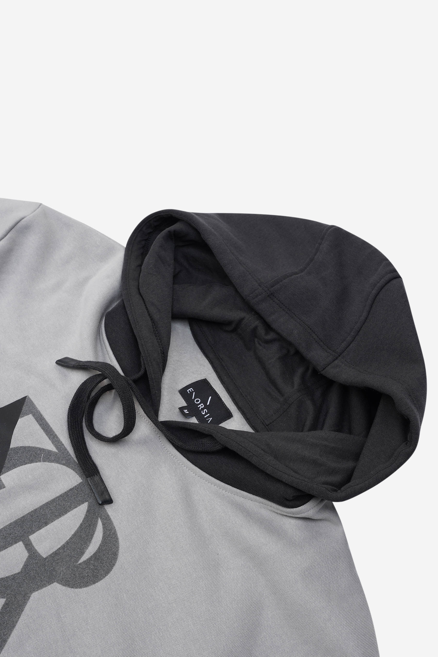 Mens Flock Print Overhead Hoodie