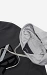 Mens Flock Print Overhead Hoodie