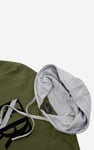 Mens Flock Print Overhead Hoodie