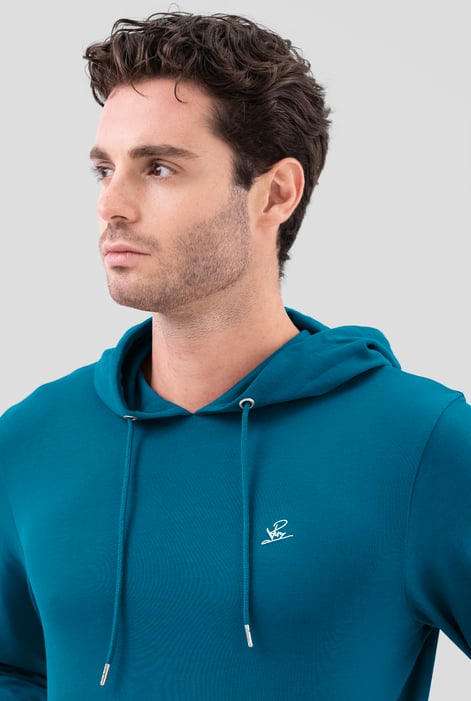 Men’s Blue Regular Fit Pullover Hoodie | Enorsia