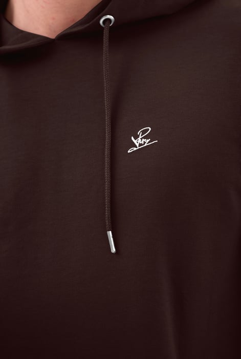Men’s Brown Regular Fit Pullover Hoodie | Enorsia