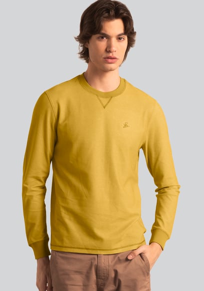 Honeycomb Design Jersey Long Sleeve T-Shirt