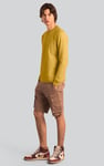 Honeycomb Design Jersey Long Sleeve T-Shirt