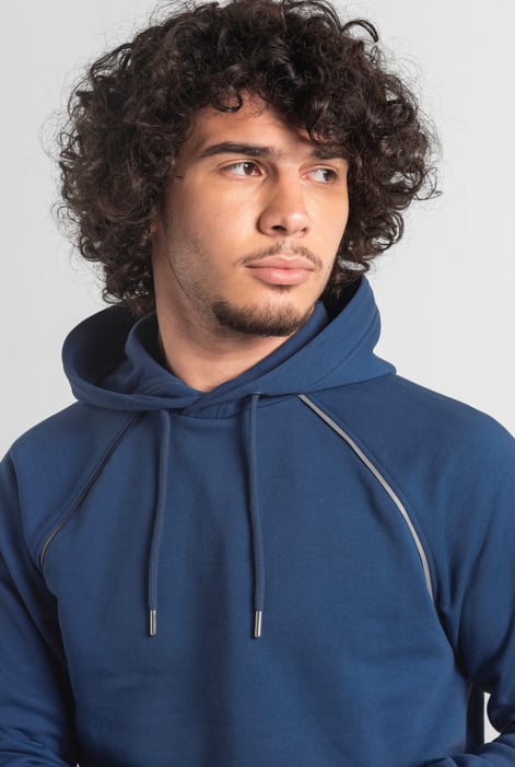 Navy Brushed Fleece Raglan Hoodie