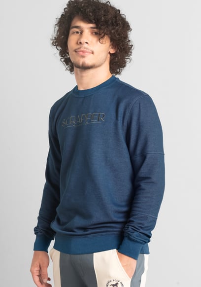 Heavy Pique Terry Crew Neck Sweatshirt