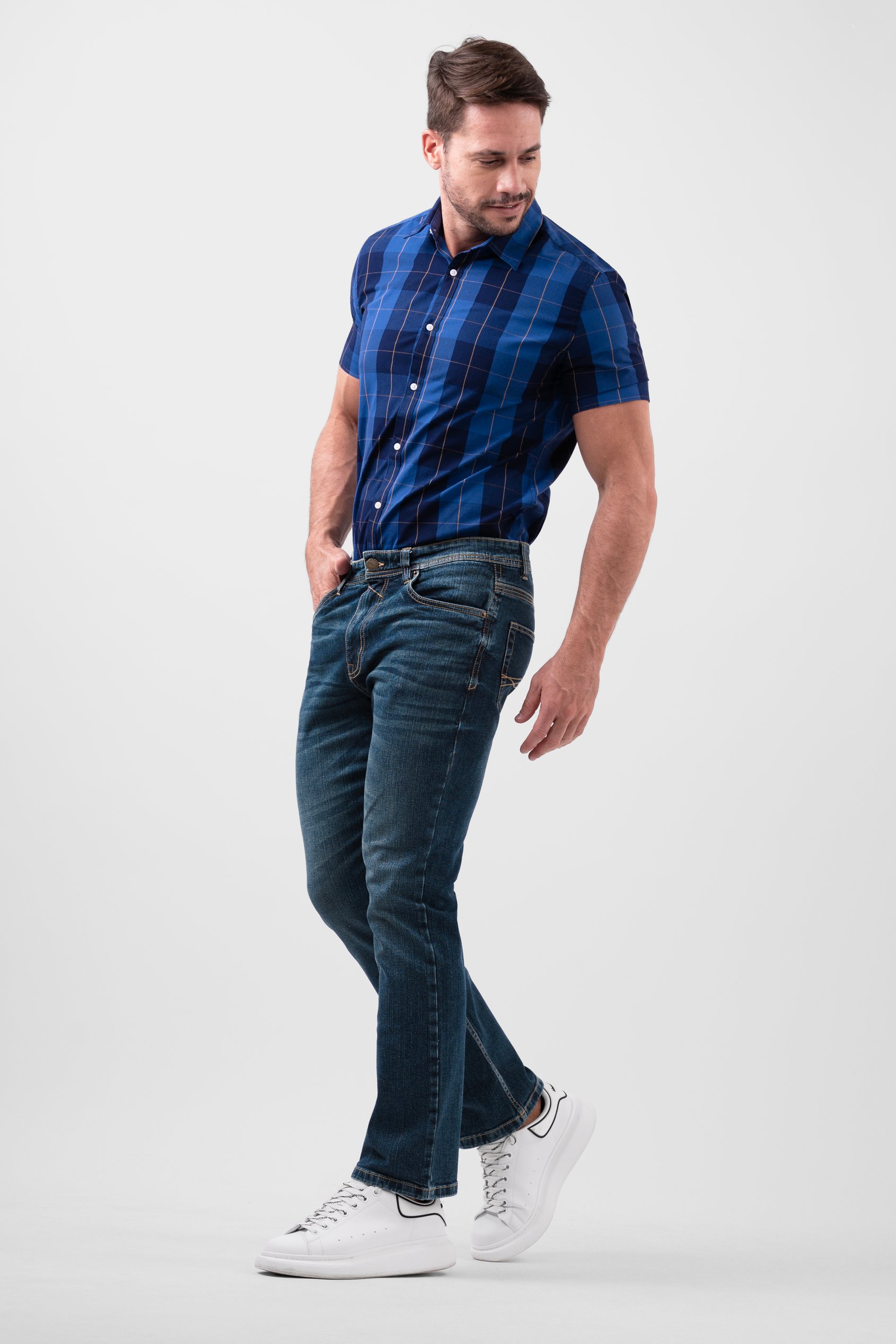 Vintage Deep Wash Bootcut Jeans