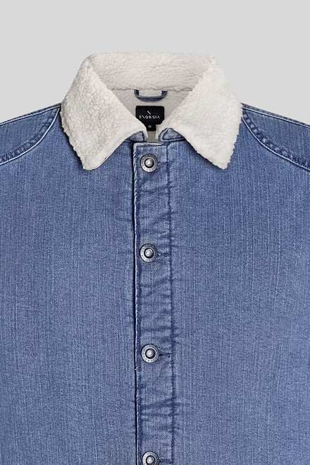 Men's Borg Lined Denim Tucker Jacket