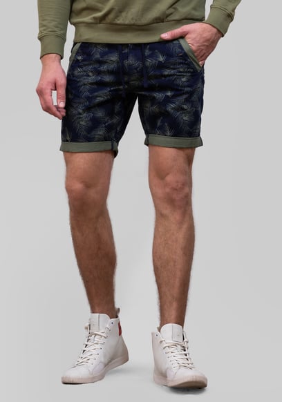 Mens  Printed Cotton Shorts