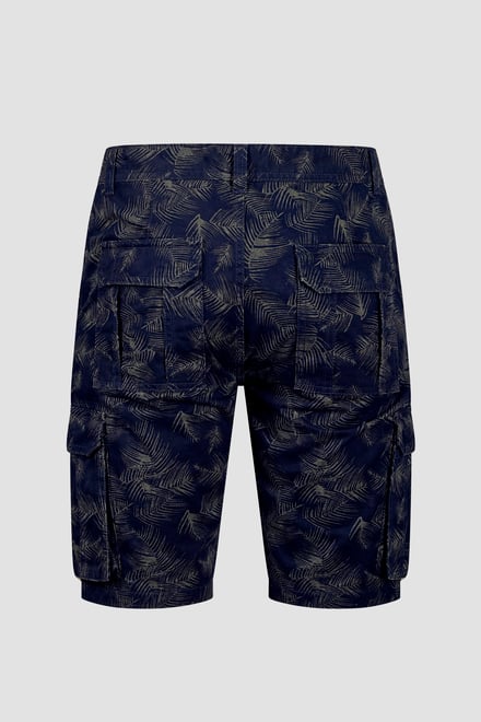 Mens Pure Cotton Palm Print Cargo Shorts