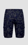 Mens Pure Cotton Palm Print Cargo Shorts