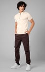 Ribbed Zip Neck Short Sleeve Polo