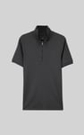Ribbed Zip Neck Short Sleeve Polo