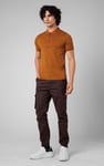 Ribbed Zip Neck Short Sleeve Polo