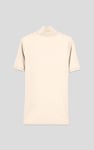 Ribbed Zip Neck Short Sleeve Polo