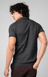 Ribbed Zip Neck Short Sleeve Polo