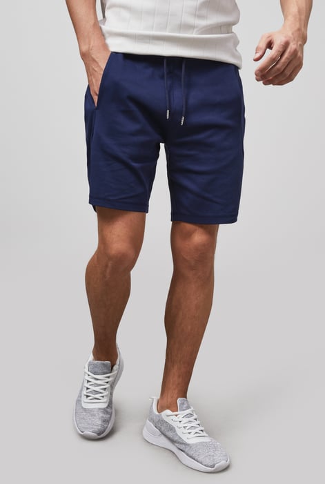 Men's White Essential Drawstring Jersey Shorts