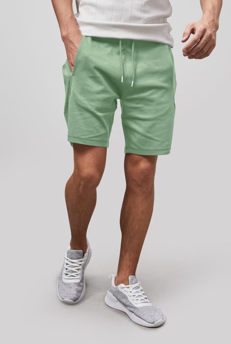 Men's White Essential Drawstring Jersey Shorts