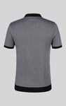 Contrast V-Neck Collar Cotton Polo Shirt