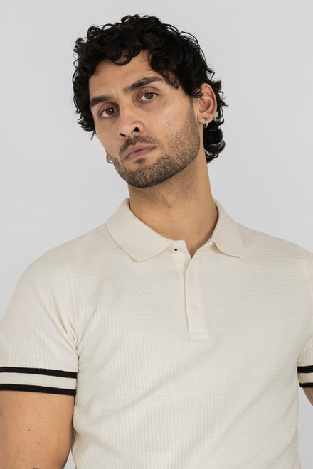 Men's Premium Polo Shirt With Stripe Rib
