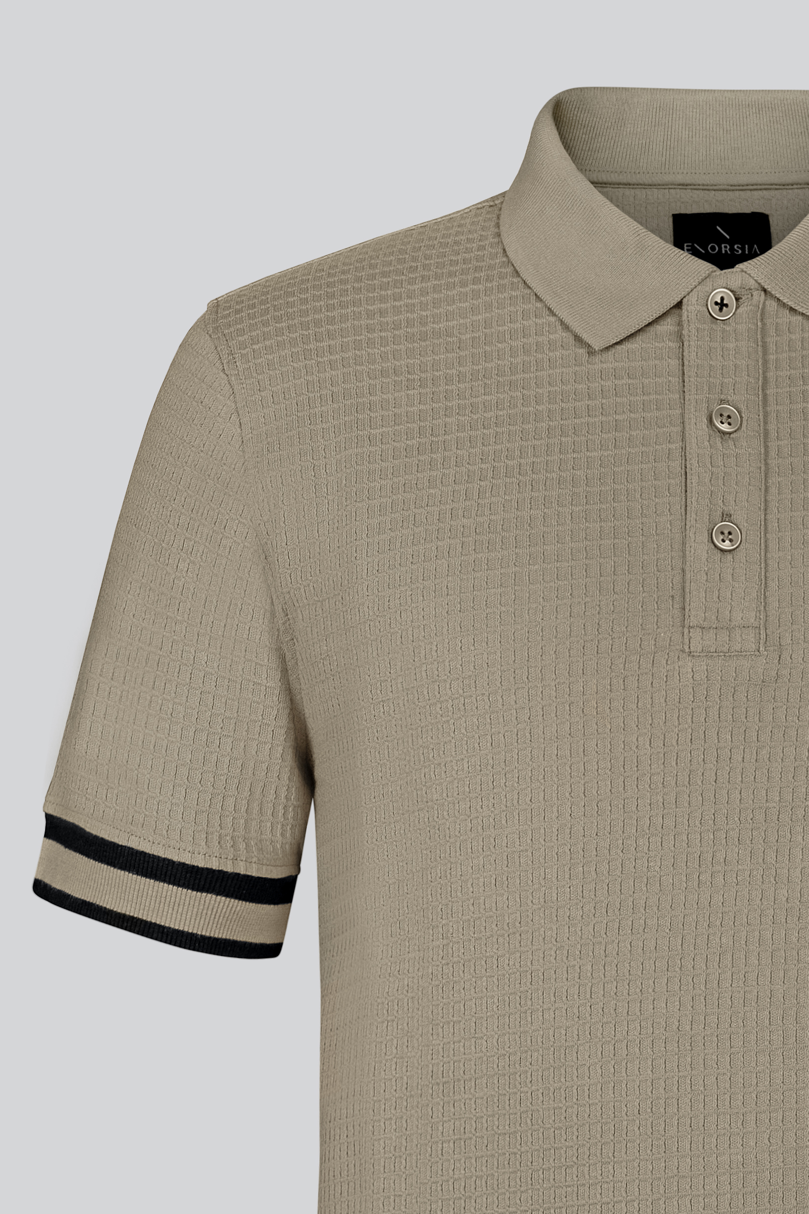 Men's Premium Polo Shirt With Stripe Rib