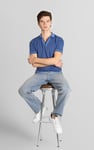 Regular Fit Ribbed V-Neck Polo Shirt