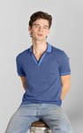 Regular Fit Ribbed V-Neck Polo Shirt