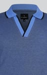 Regular Fit Ribbed V-Neck Polo Shirt